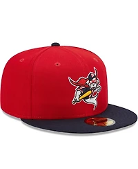 Men's New Era Red, Navy Portland Sea Dogs Marvel x Minor League 59FIFTY Fitted Hat