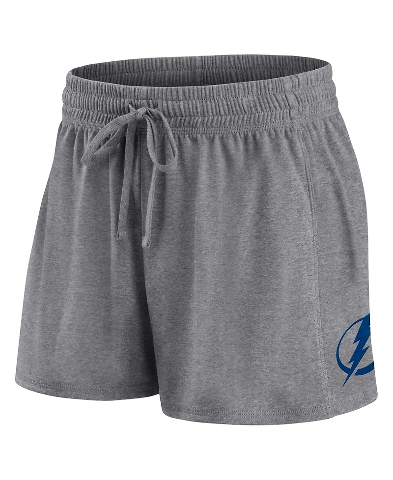Women's Fanatics Blue, Gray Tampa Bay Lightning Script T-shirt and Shorts Set