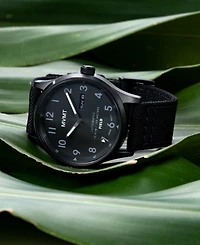 Mvmt Men's Field Automatic Black Canvas Strap Watch 42mm