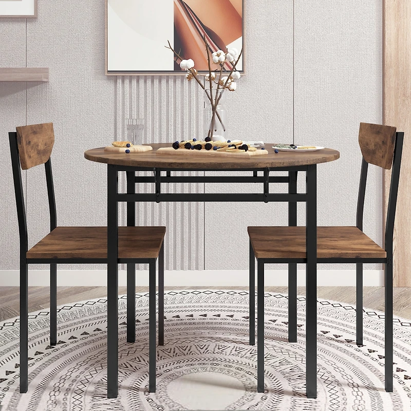 Streamdale 3-Piece Dining Set with Drop Leaf and 2 Chairs