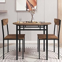 Streamdale 3-Piece Dining Set with Drop Leaf and 2 Chairs