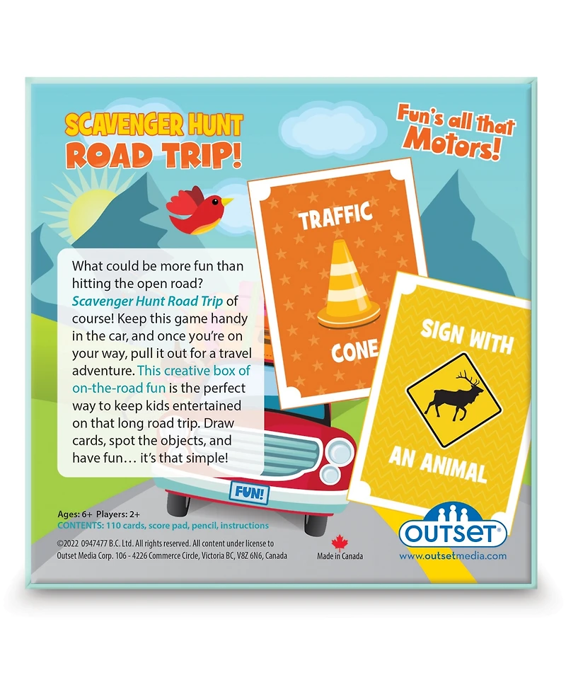 Outset Media Scavenger Hunt Road Trip Travel Game