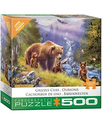 Eurographics Incorporated Jan Patrik Grizzly Cubs Large Pieces Family Puzzle, 500 Pieces