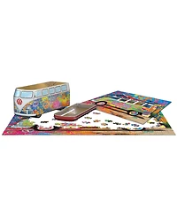 Eurographics Incorporated Volkswagen Wave Hopper Collectible Bus-Shaped Tin Puzzle, 550 Pieces