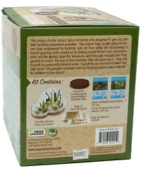 Unique Gardener Double Sphere Glass Terrarium Desert Escape Growarium Plant Kit