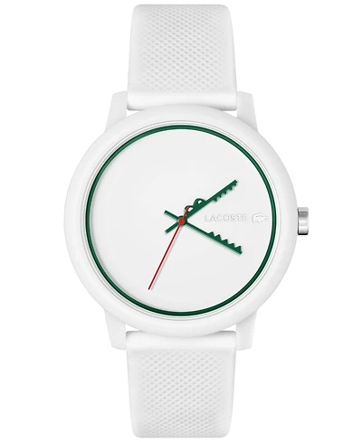 Lacoste Unisex L.12.12 White Silicone Strap Watch 42mm