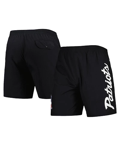 Men's Mitchell & Ness Black New England Patriots Team Essentials Nylon Shorts