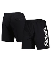 Men's Mitchell & Ness Black New England Patriots Team Essentials Nylon Shorts