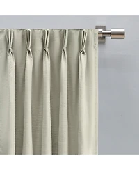Ricardo Grasscloth 2/Way Pinch Pleated w/Back Tabs Pair Curtain 100"W x 96"L