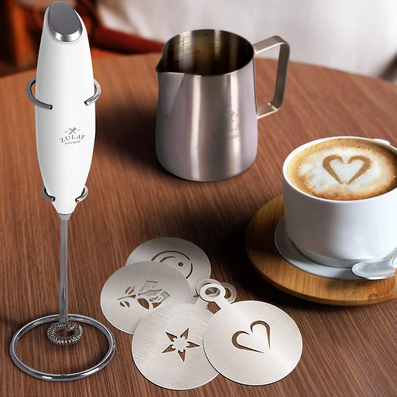 Milk Frother Complete Set Coffee Gift, Handheld Foam Maker for Lattes