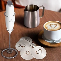 Milk Frother Complete Set Coffee Gift, Handheld Foam Maker for Lattes