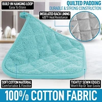3-Pack Cotton Pot Holders for Kitchen - Heat Resistant, Machine Washable, & Comfortable Grip Oven Hot Pads