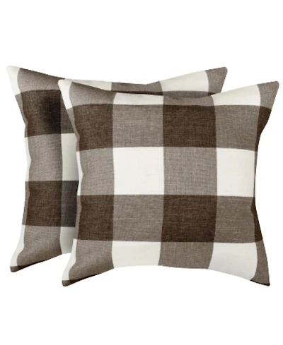 2 Pack Buffalo Plaid Throw Pillow Outdoor & Indoor Covers 16x16 inches