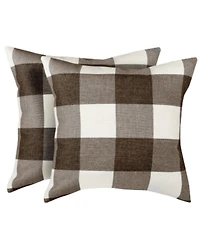 2 Pack Buffalo Plaid Throw Pillow Outdoor & Indoor Covers 16x16 inches