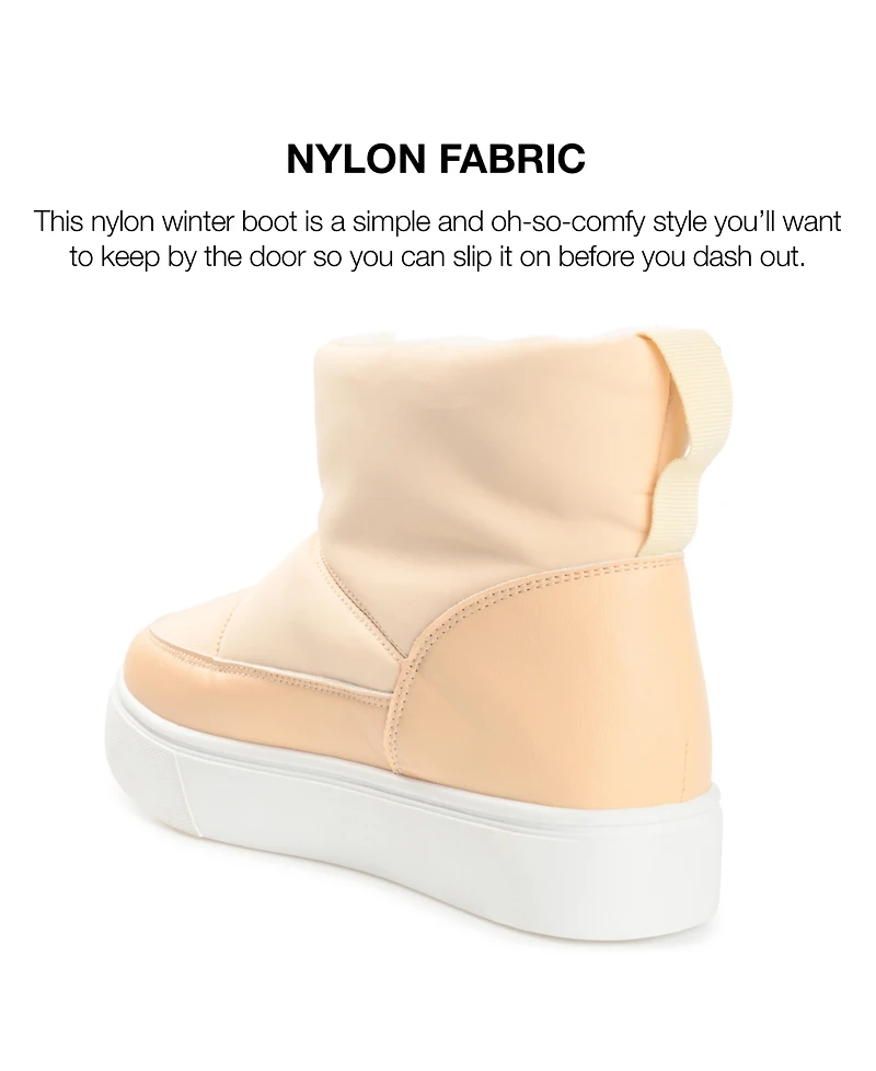 Journee Collection Women's Sethie Platform Cold Weather Puffer Booties