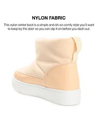 Journee Collection Women's Sethie Platform Cold Weather Puffer Booties