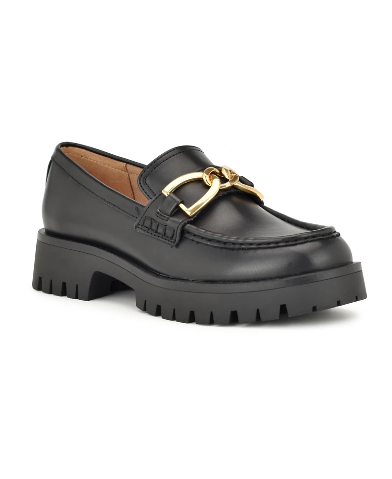 Nine West Women's Gables Chain Bit Lug Loafers