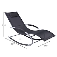 Outsunny Outdoor Rocking Chair, Weather Resist w/ Pillow,