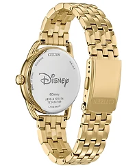 Citizen Eco-Drive Women's Mickey Mouse Gold-Tone Stainless Steel Bracelet Watch 36mm