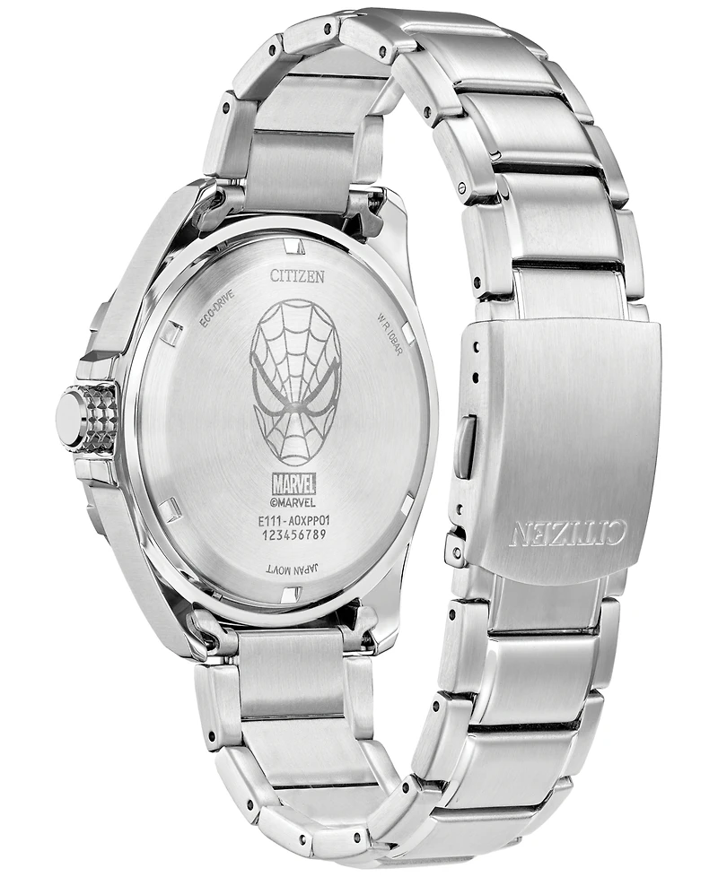 Citizen Eco-Drive Men's Marvel Spider-Man Stainless Steel Bracelet Watch 44mm
