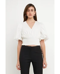 endless rose Women's Smocked waist Top