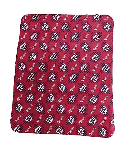 Washington Nationals 60'' x 50'' Repeating Pattern Fleece Throw Blanket