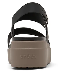 Crocs Women's Brooklyn Low Wedge Sandals from Finish Line