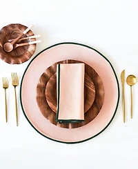 Coton Colors Block Round Placemat Set of 4, Service for 4