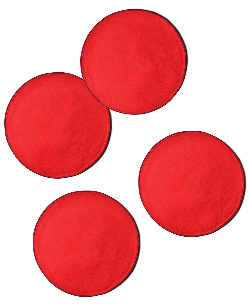 Coton Colors Block Round Placemat Set of 4, Service for 4
