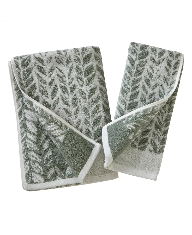 Skl Home Distressed Leaves Turkish Cotton Bath Towel, 54" x 28"