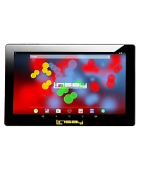 Linsay New 10.1" Tablet Octa Core 128GB Bundle with Black and Gold Marble Case Newest Android 14