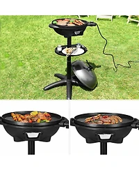 Costway Electric Bbq Grill 1350W Non-stick 4 Temperature Setting Outdoor