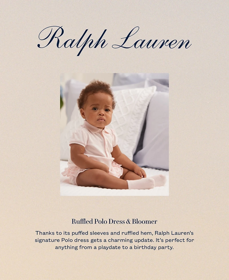 Polo Ralph Lauren Baby Girls Ruffled Trim Cupcake Dress