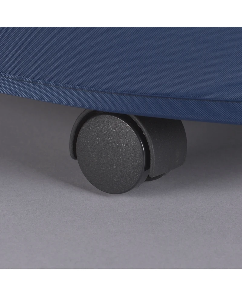 Household Essentials Rolling Pop Up Hamper, Drawstring Closure with Shoulder Strap and Removable Wheels