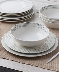 Noritake Hammock Rim 12-Piece Dinnerware Set, Service for 4