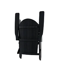 Piece Outdoor Folding Adirondack Chair with Footrest Ottoman Set