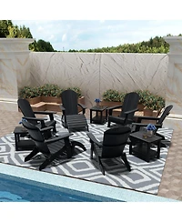 WestinTrends 12-Piece Outdoor Adirondack Chair with Ottoman and Side Table Set