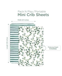 Bublo Baby Pack and Play Fitted Sheet, Portable Pack N Plays Mini Crib Sheets, Pack Play Sheets