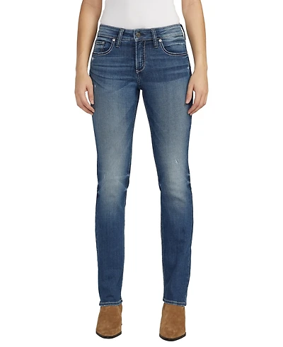 Silver Jeans Co. Women's Suki Mid Rise Straight Leg