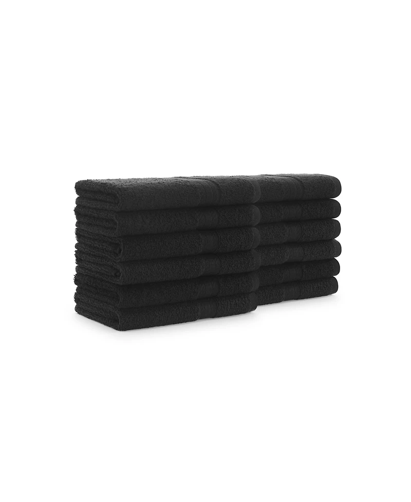 True Color Bathroom Hand Towels (12 Pack), Solid Options, 16x27 in., 100% Soft Cotton