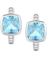 2-Pc. Set Garnet: (4-1/6 ct. t.w.) & Lab-Grown White Sapphire (1/20 Pendant Necklace Matching Small Hoop Earrings Gold-Plated Sterling