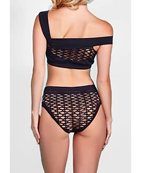Hauty Women's 2 Piece Seamless Asymmetrical Bra and Panty Lingerie Set