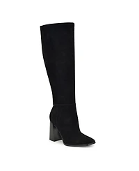 Nine West Women's Temas Square Toe Block Heel Dress Boots