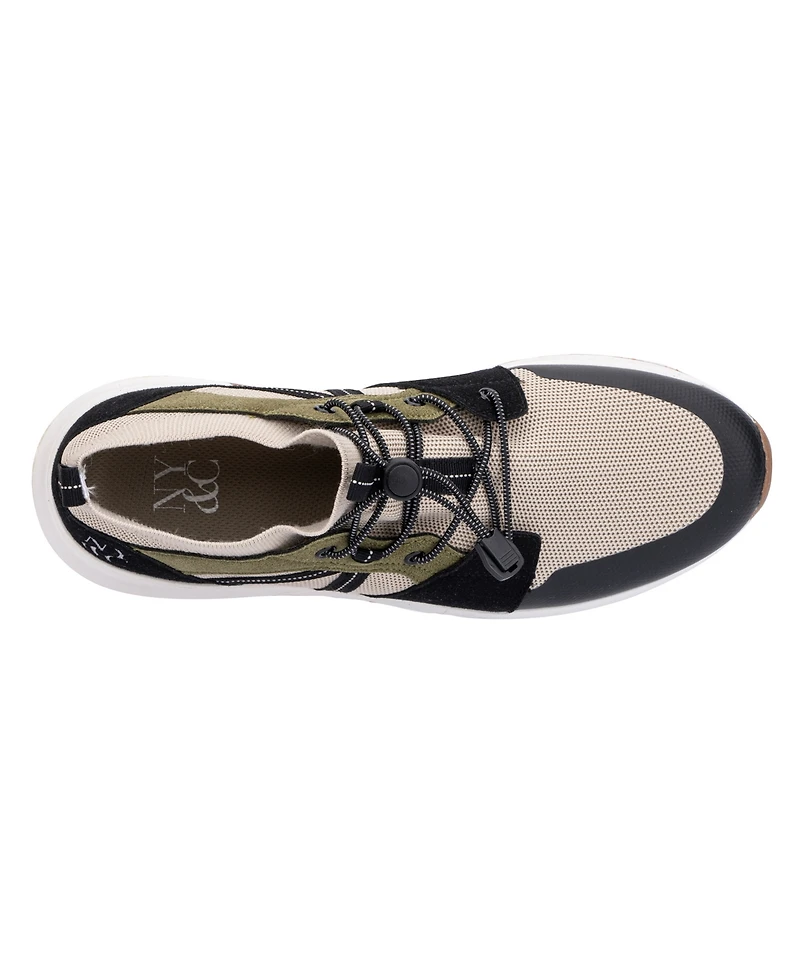 New York & Company Men's Faux Leather Zion Sneakers