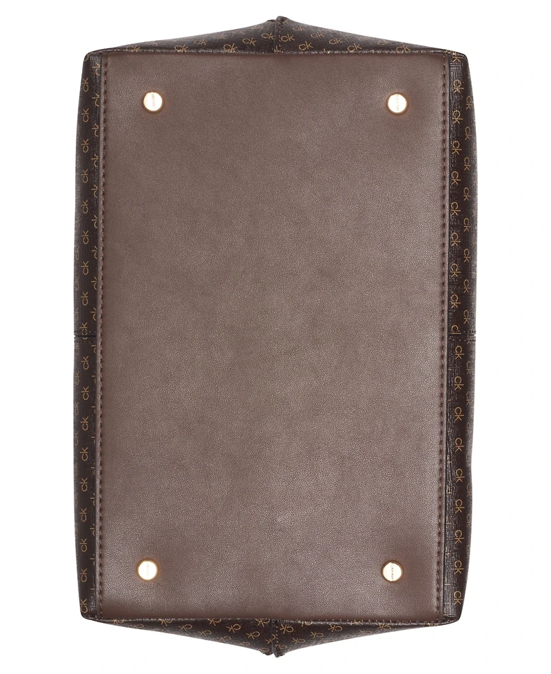 Calvin Klein Granite Signature Convertible Satchel with Magnetic Snap
