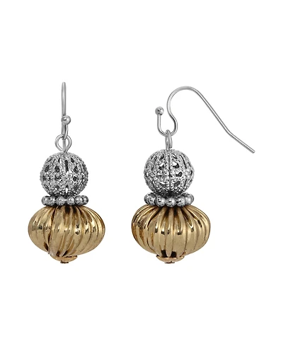2028 Two-Tone Double Drop Earrings