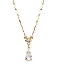 2028 Crystal Gold-Tone Pendant Necklace