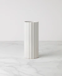 Lenox French Perle Scallop Cylinder Vase, Medium