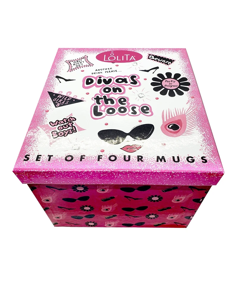 Certified International Lolita Divas on the Loose 4 Piece Latte Mug
