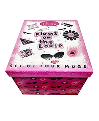 Certified International Lolita Divas on the Loose 4 Piece Latte Mug
